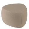 LEOPOLD - Kiezelvormige poef nr. 2 van donkerbeige fluweellook stof LEOPOLD